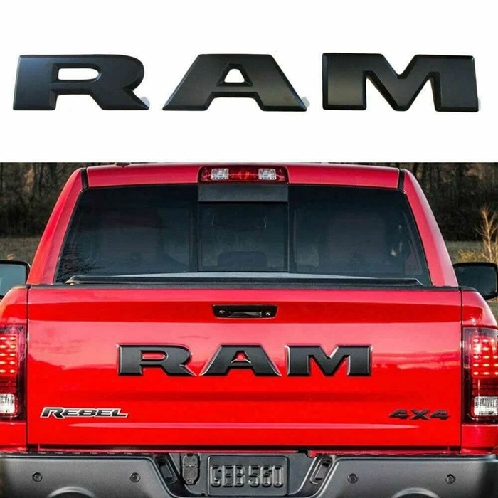 "RAM" Black Tailgate Letters 94-up Dodge Ram "RAM" Black Tailgate Letters 94-up Dodge Ram